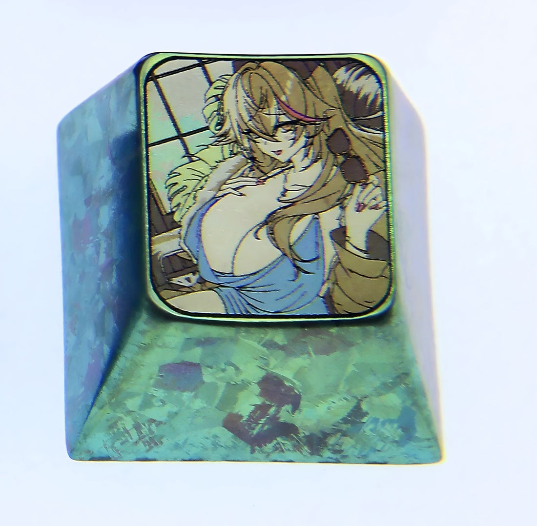 Azur Lane, 1U titanium alloy personalized keycaps, metal material anime game peripheral keycaps
