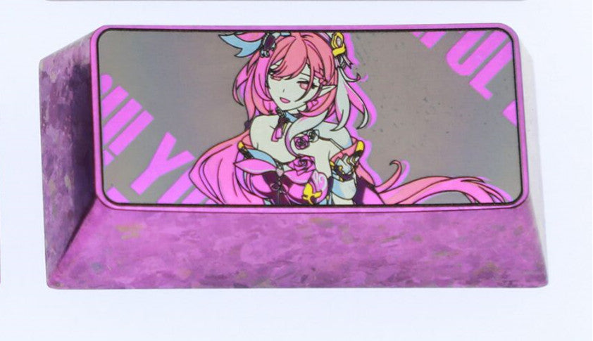 Honkai Impact 3, Elysia, 1U/1.5U/2U titanium alloy personalized keycaps, anime and game cultural and creative decorative keycaps
