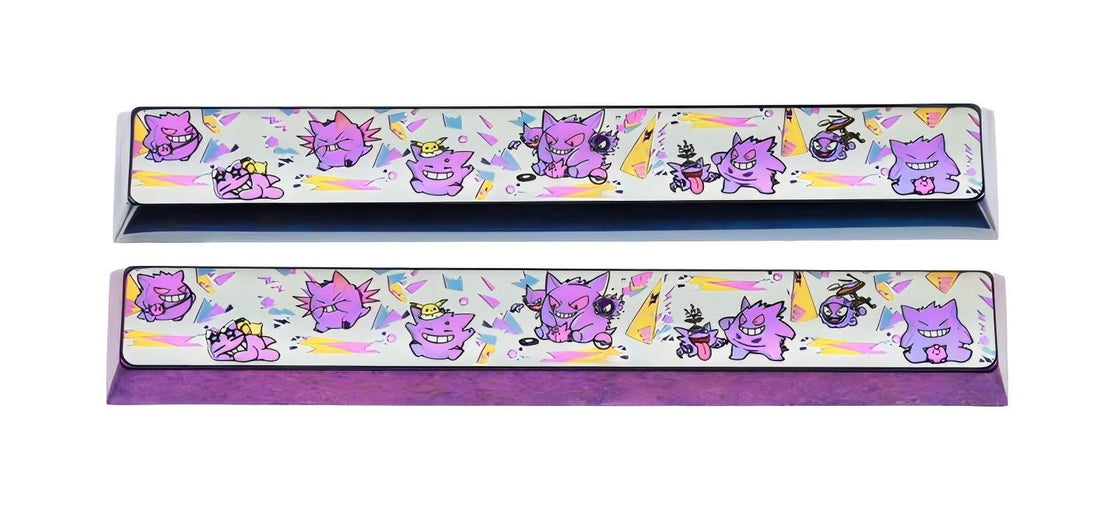 Pok é mon, Gengar Titanium Spacebar 6.25U/7U. Anime game character peripheral metal personalized keycaps
