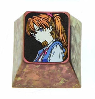 EVA, 1U titanium alloy personalized keycaps Asuka, Ayanami Rei, anime character peripheral metal art keycaps