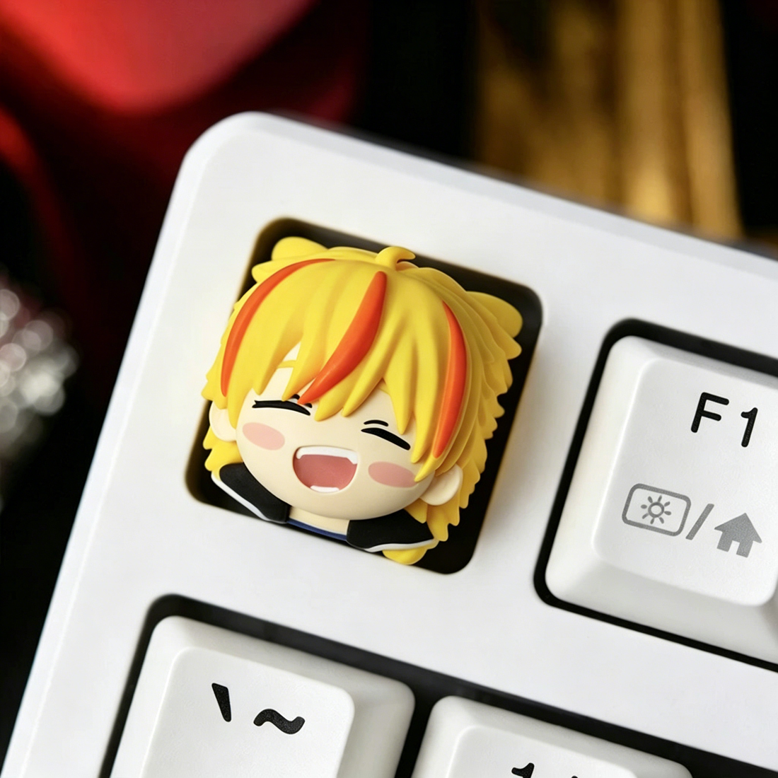Fate series theme saber personalized resin art keycaps, mechanical keyboard decorative keycaps