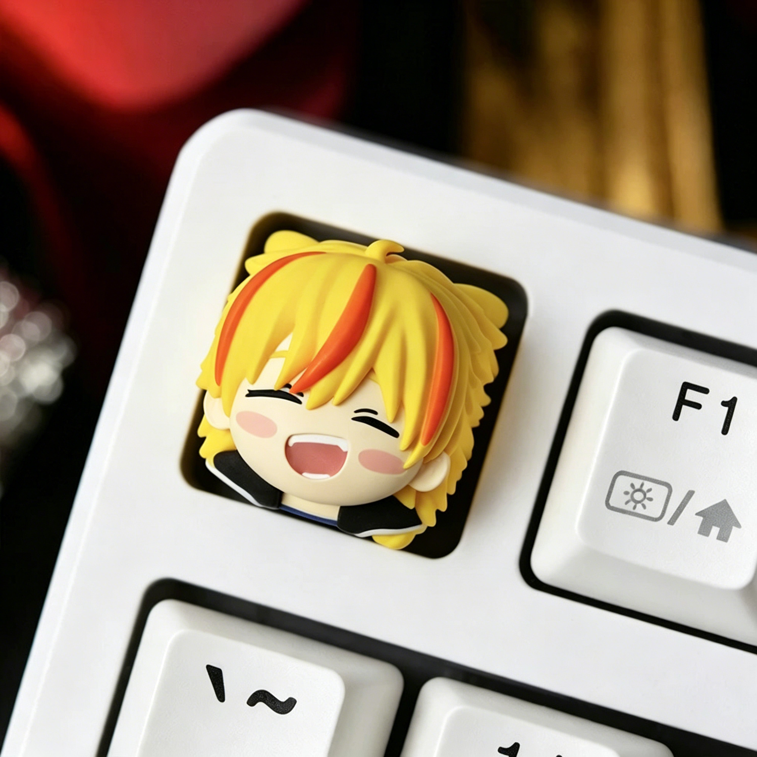 Fate series theme saber personalized resin art keycaps, mechanical keyboard decorative keycaps