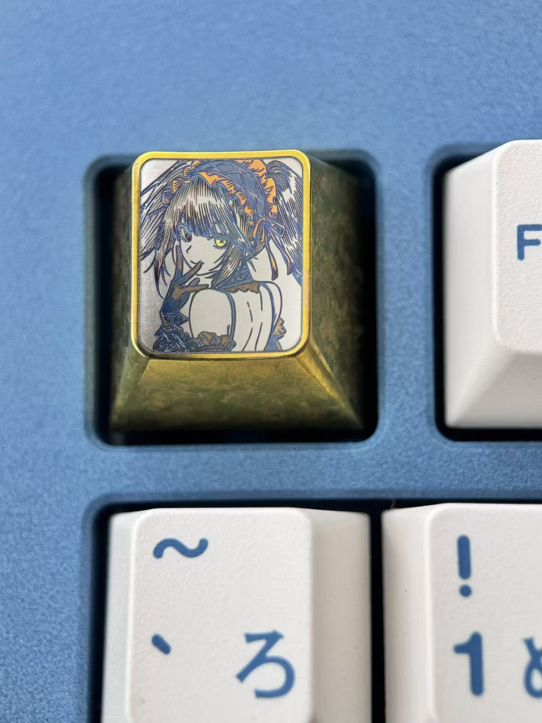 DATE A LIVE, Tokisaki Kurumi, 1U titanium alloy precision machining carving, anime, gaming, novels, mechanical keyboard decoration keycaps