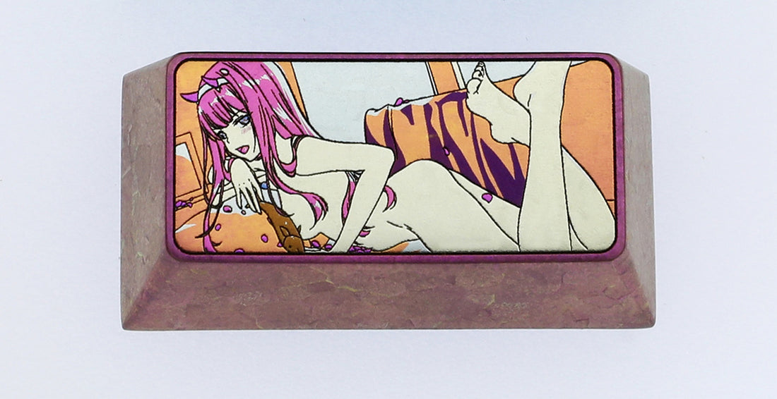 DARLING in the FRANXX 02, Colorful titanium alloy 2U carved keycaps, personalized keycaps