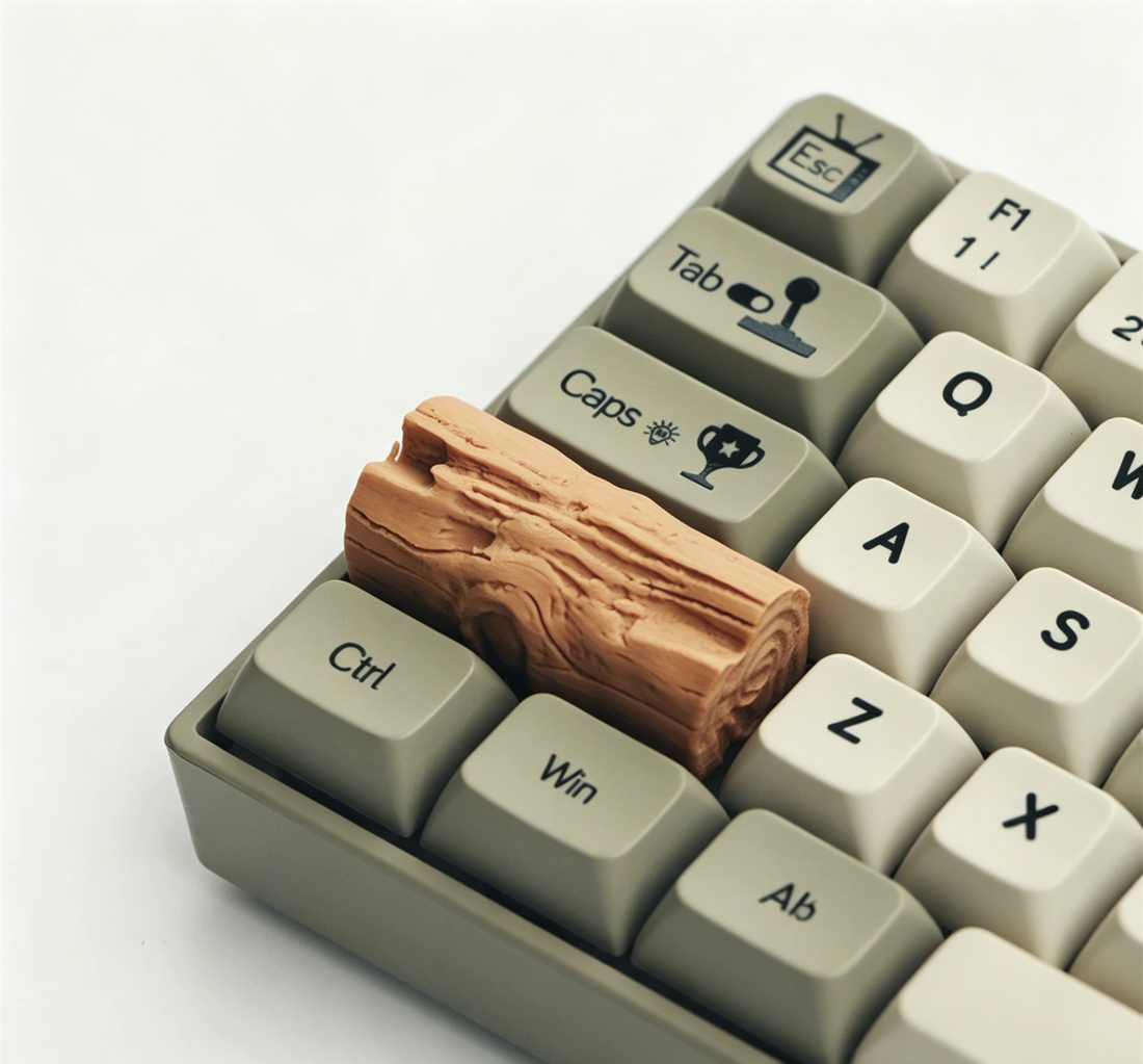 Cartoon Stump 2.25U Enter/Shift, Resin Personalized Keycaps, Mechanical Keyboard Decorative Personalized Keycaps