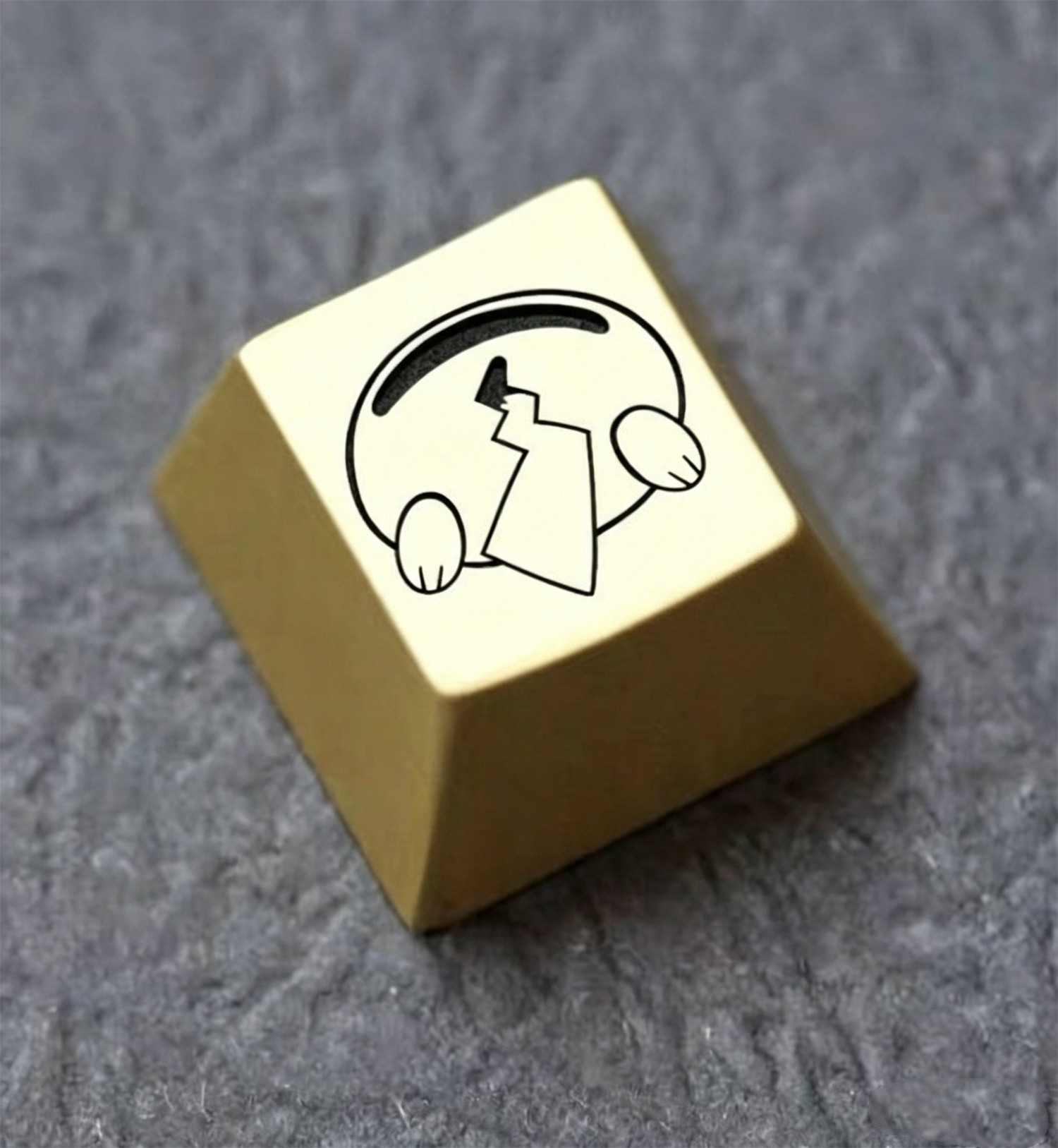 Pikachu Theme Design Metal 1 U, personalized keycaps,  cultural and creative keycaps, mechanical keyboard decorative keycaps