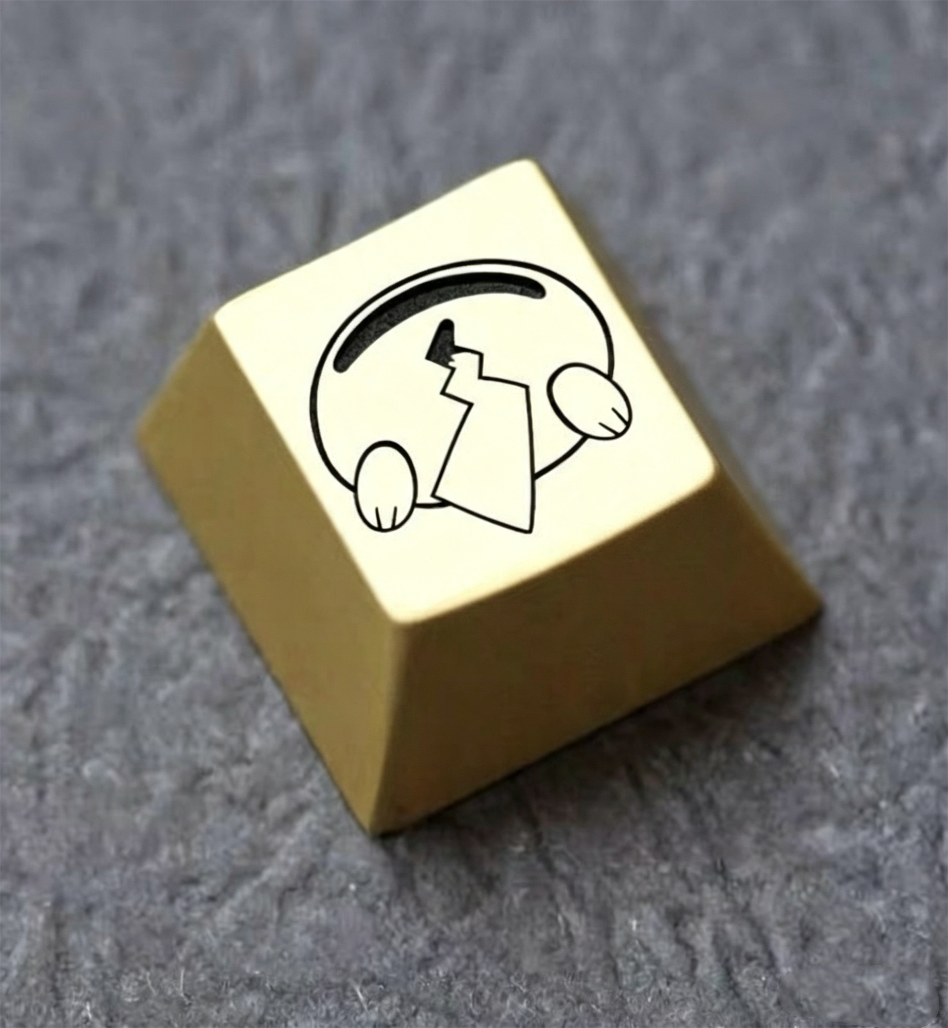 Pikachu Theme Design Metal 1 U, personalized keycaps,  cultural and creative keycaps, mechanical keyboard decorative keycaps