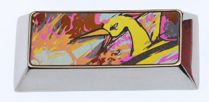 Pok é mon series, 1.75U Pikachu, 2UMwtwo, 2.25U Moltres, titanium alloy personalized keycaps, anime and game metal material decorative keycaps