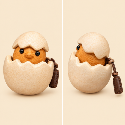Solid wood relief stress button toys for hatching chicks, mechanical switch toys, wooden press toys, and creative products for keyboard peripherals.