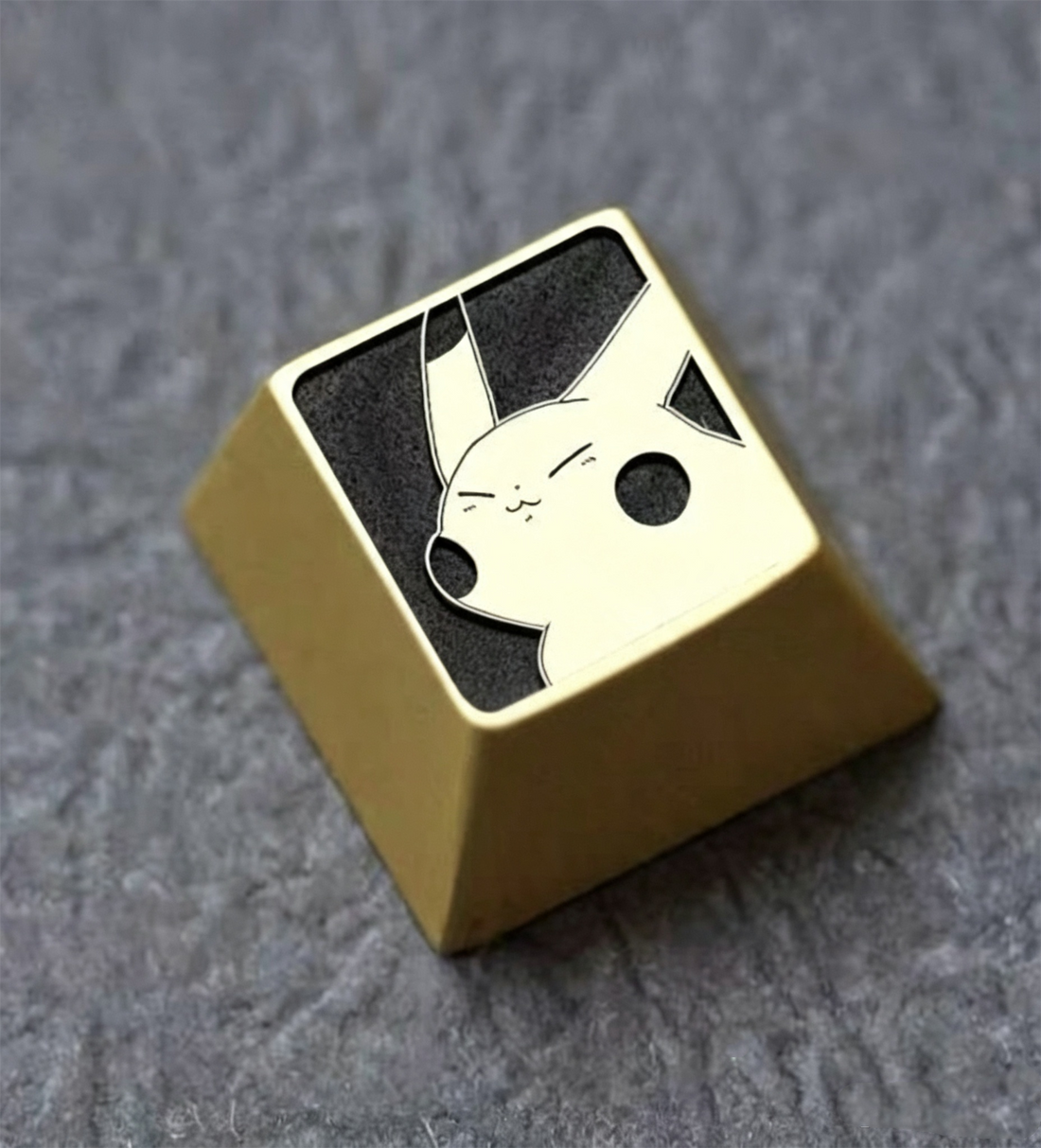 Pikachu Theme Design Metal 1 U, personalized keycaps,  cultural and creative keycaps, mechanical keyboard decorative keycaps