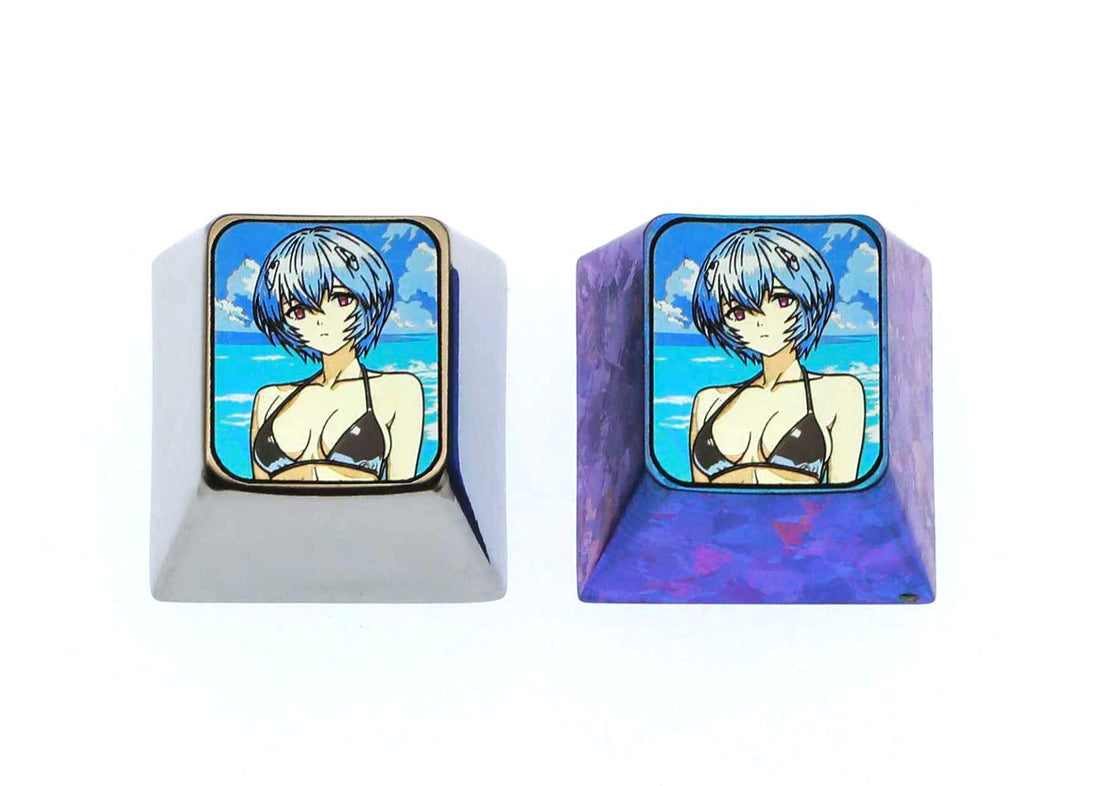 EVA， Ayanami Rei swimsuit, 1U titanium alloy personalized keycap, anime and game cultural creative keycap
