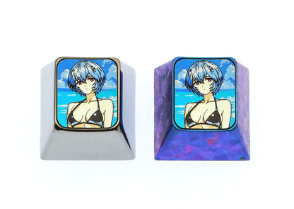 EVA， Ayanami Rei swimsuit, 1U titanium alloy personalized keycap, anime and game cultural creative keycap