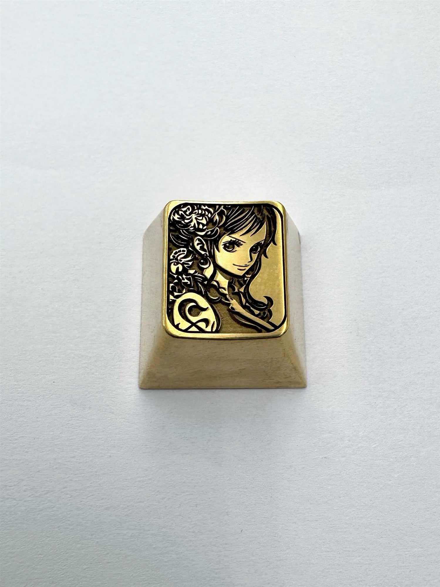 One Piece, brass personalized keycaps, metal keycaps around anime and game characters