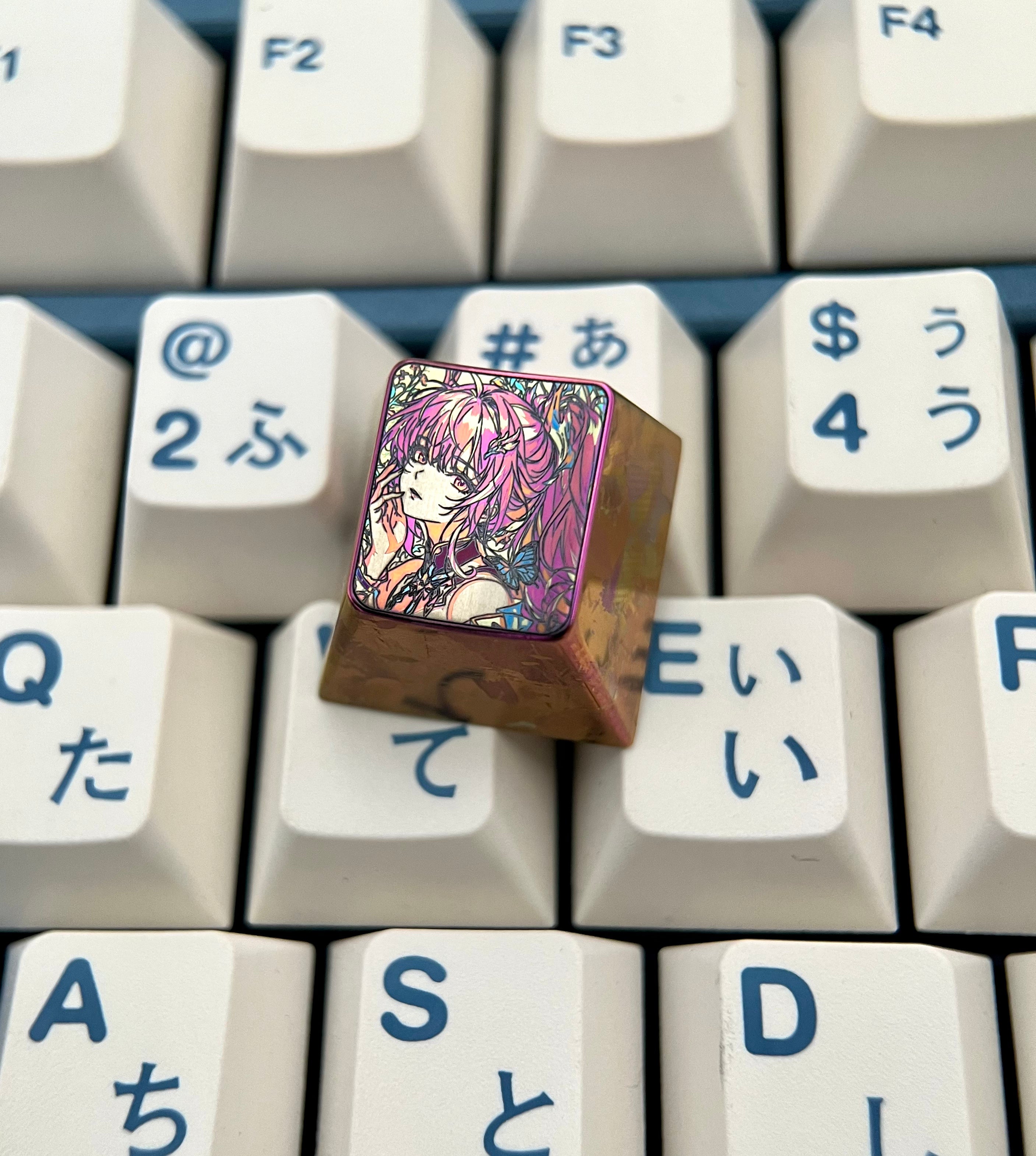 Wuthering Waves，Aemeath，1 U titanium alloy personalized keycaps, anime and game culture creative art keycaps, mechanical keyboard decorative keycaps