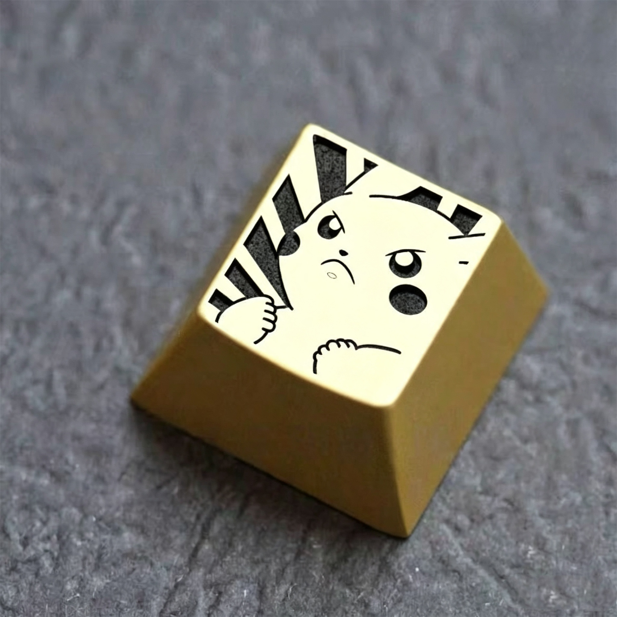 Pikachu Theme Design Metal 1 U, personalized keycaps,  cultural and creative keycaps, mechanical keyboard decorative keycaps