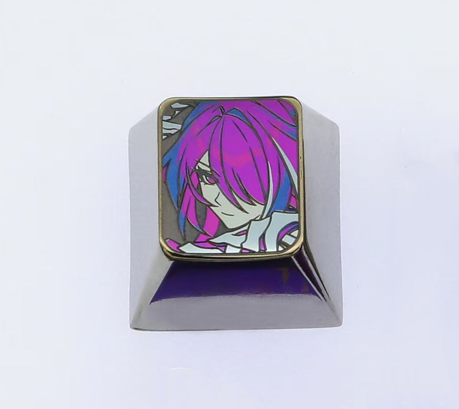 Acheron, Colorful titanium alloy carved personalized keycaps, mechanical keyboard decorative keycaps