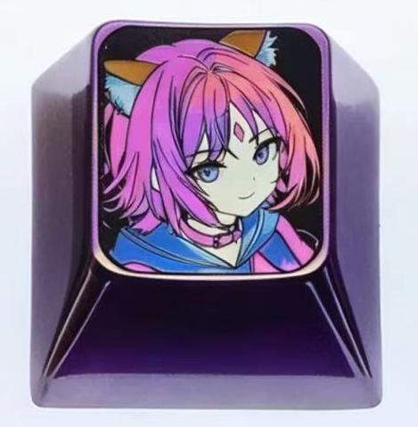 Cosmic Princess Kaguya! Theme, 1U titanium alloy personalized keycap, anime and game culture creative mechanical keyboard decoration keycap
