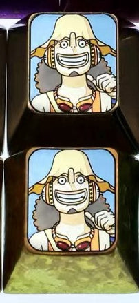 One Piece, protagonist team 1U titanium alloy personalized keycaps, metal decorative keycaps around anime and game characters