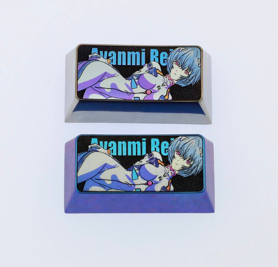 EVA, Ayanami Rei, 2U Backspace Key Titanium Alloy Metal Personalized Keycap, Keyboard Decorative Keycap