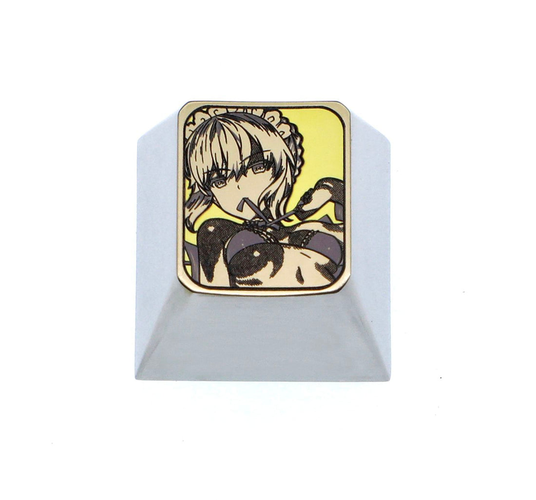 Black saber, 1U titanium alloy personalized keycaps, metal keycaps carved around anime and game characters