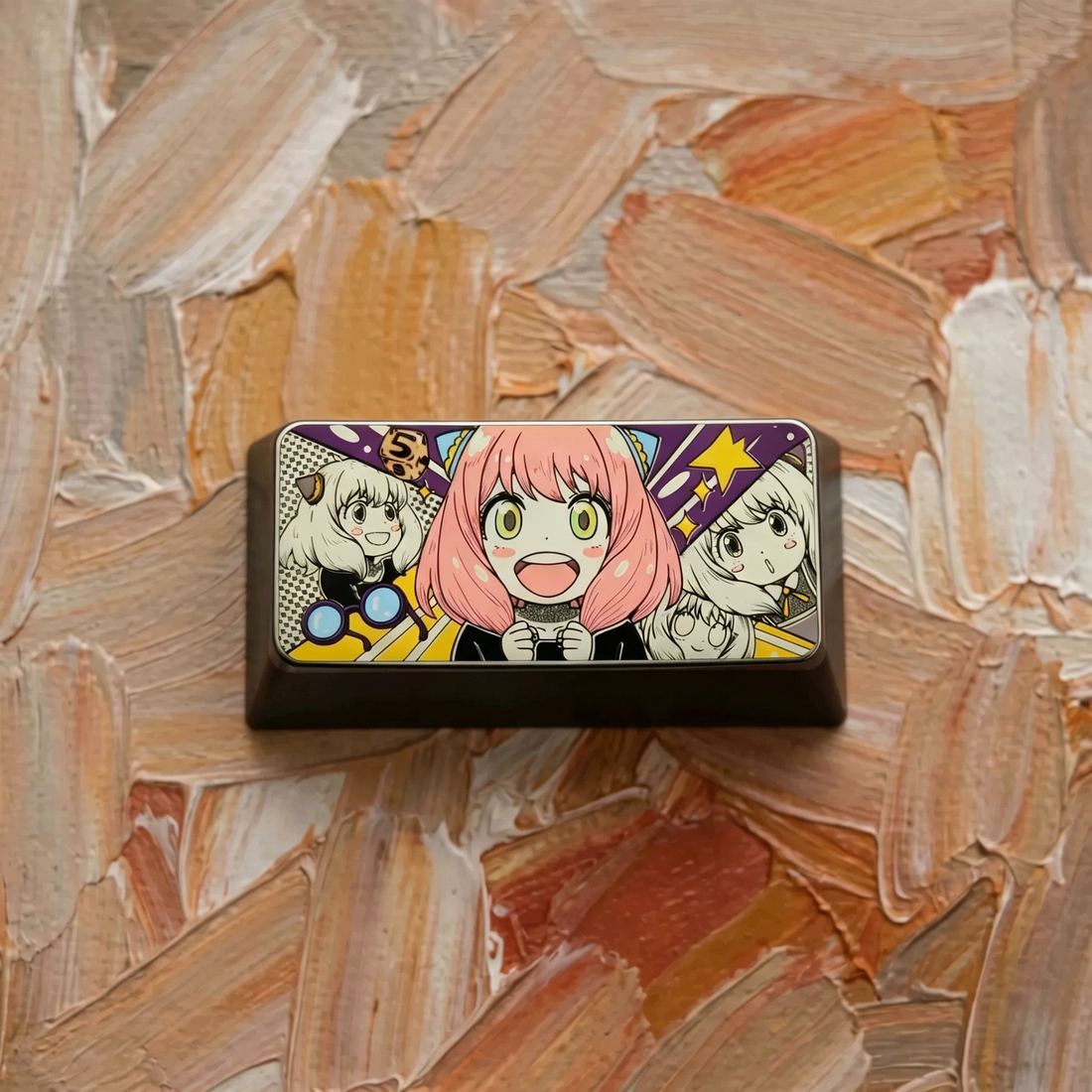 Anya Forger Theme, 2U Backspace Key Titanium Alloy Personalized Keycap, Anime Game Culture Creative Keycap, Mechanical Keyboard Decorative Keycap