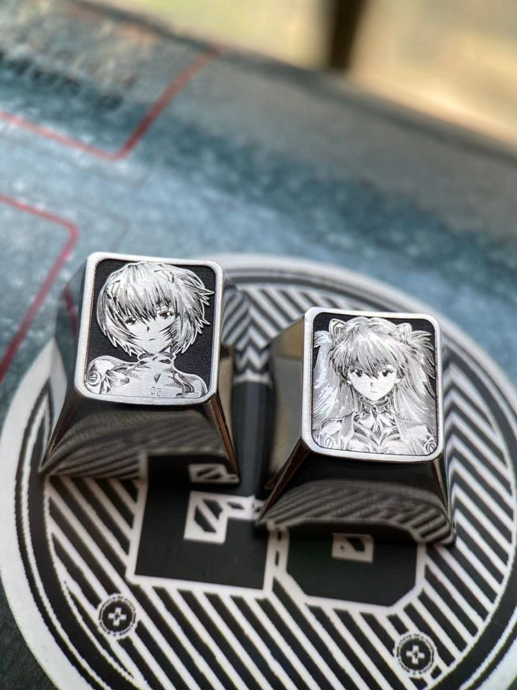 EVA,Asuka Langley Soryu.Ayanami Rei,1U black and white precision carving