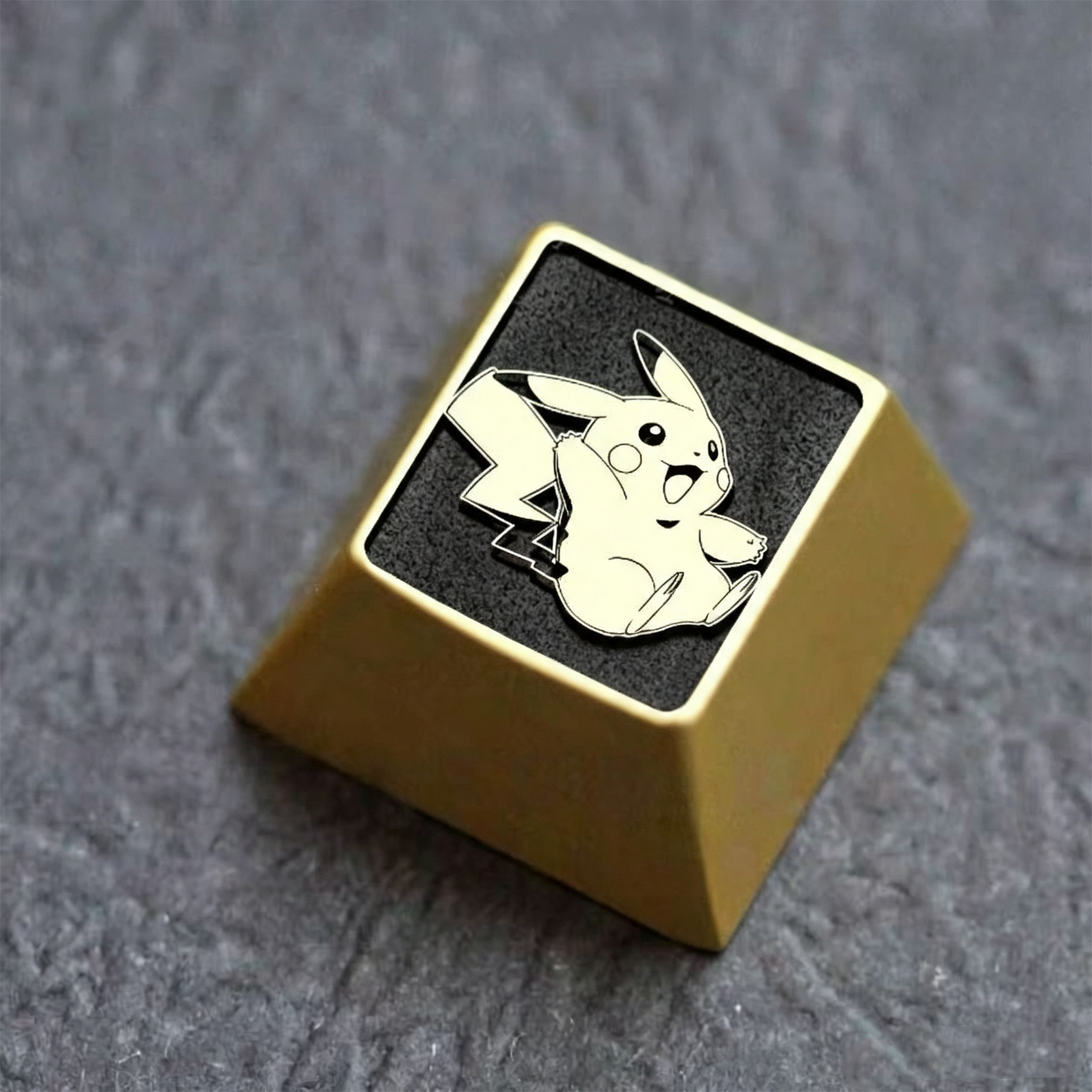 Pikachu Theme Design Metal 1 U, personalized keycaps,  cultural and creative keycaps, mechanical keyboard decorative keycaps
