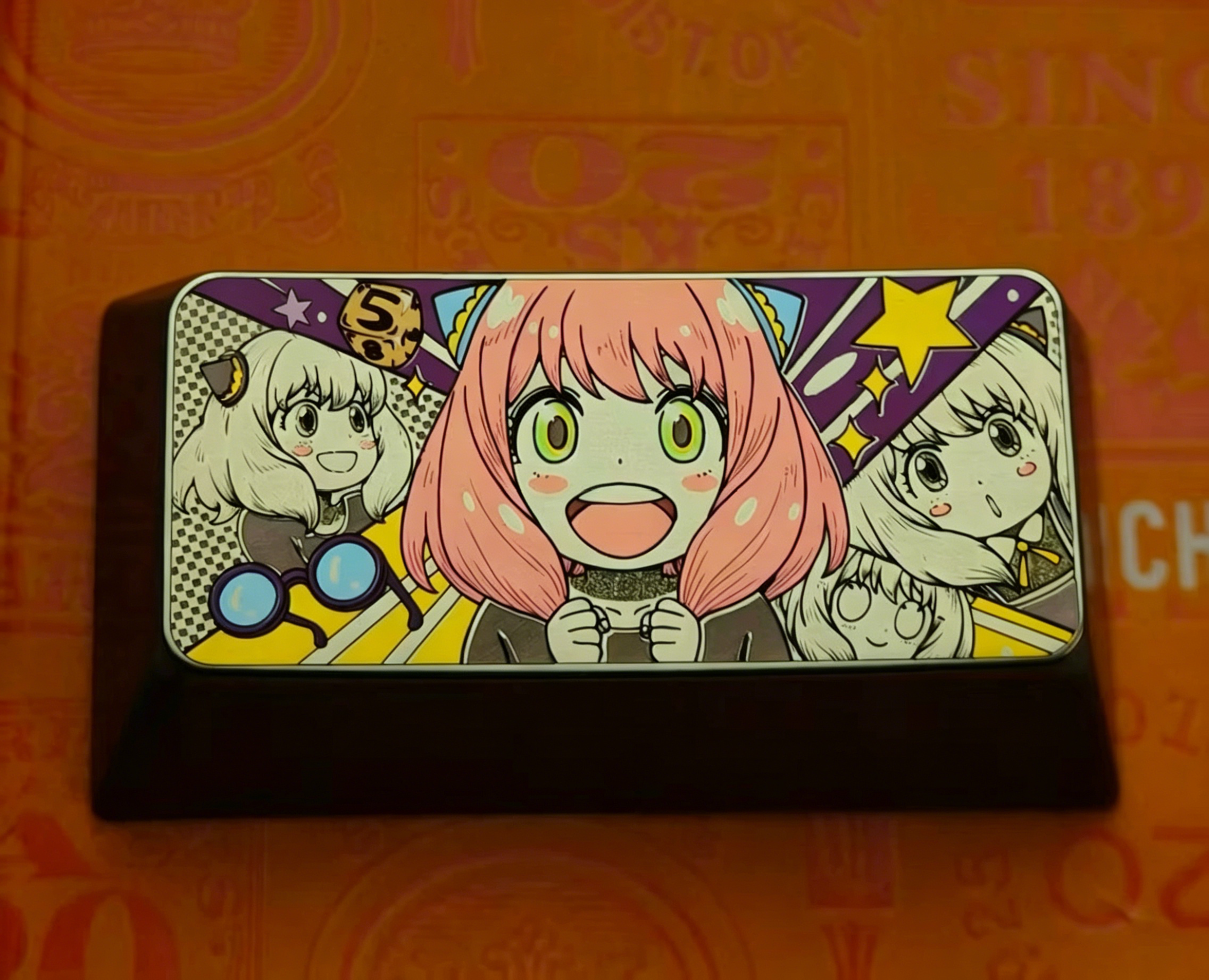 Anya Forger Theme, 2U Backspace Key Titanium Alloy Personalized Keycap, Anime Game Culture Creative Keycap, Mechanical Keyboard Decorative Keycap