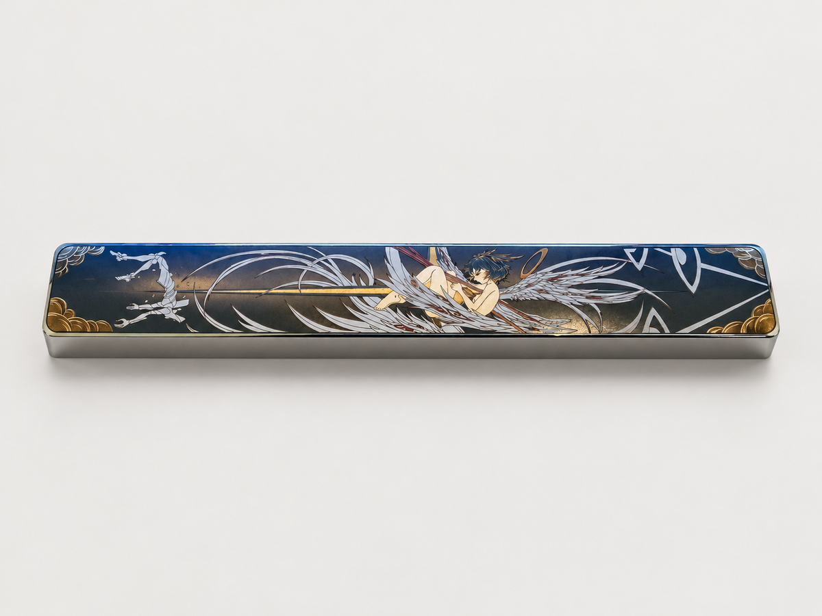 EVA Theme Asuka/ Ayanami Rei，Spear of Longinus 6.25 U Titanium Spacebar, Anime and Game Culture Creative Keycaps, Mechanical Keyboard Decorative Keycaps