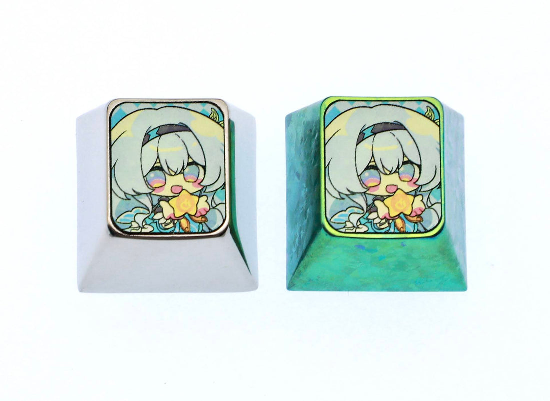 Honkai: Star Rail, Firefly, 1U cute titanium alloy personalized keycaps, metal carving art creative keycaps around anime and game characters