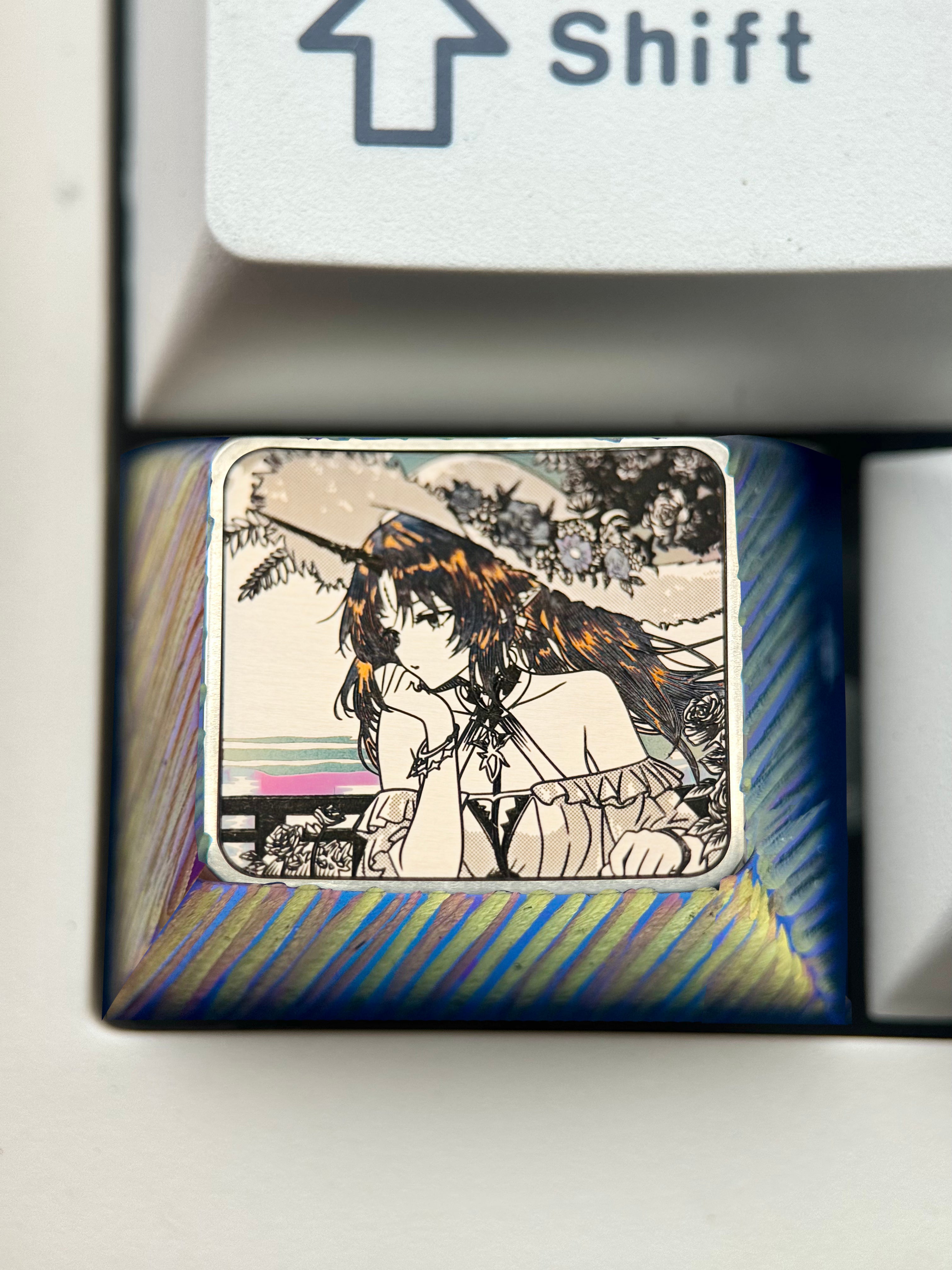 Wuthering Waves, Cartethyia, 1.25U Titanium Alloy Precision Carving, Anime Game Culture Creative Decorative Keycaps