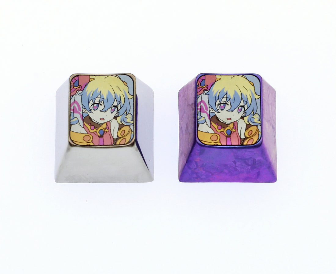 Nina Lindberg, 1U titanium alloy personalized keycap, metal decorative keycap, keyboard art keycap