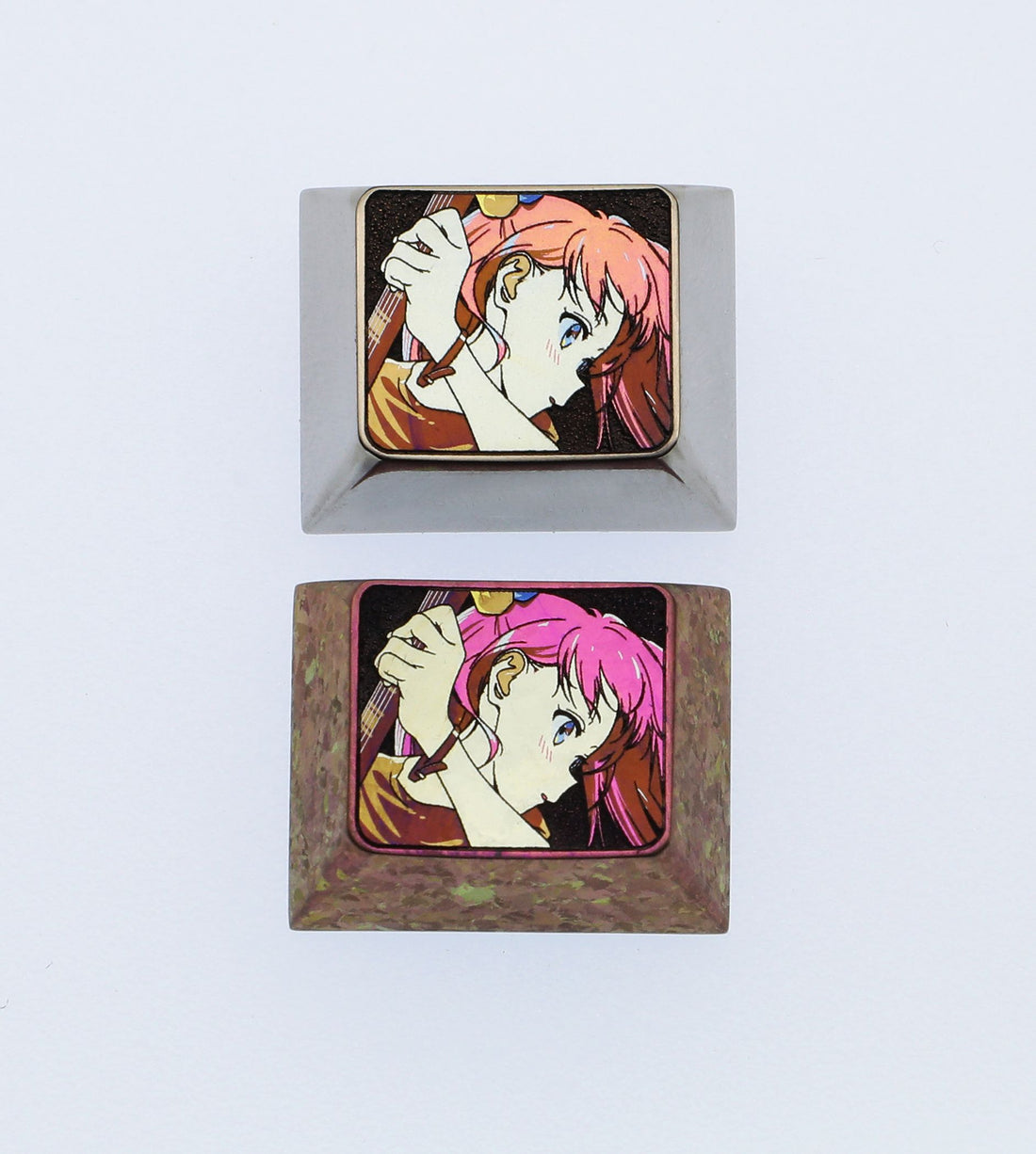 Bocchi The Rock!,1.25u Colored titanium alloy carved keycaps, personalized metal keycaps, mechanical keyboard decorative keycaps