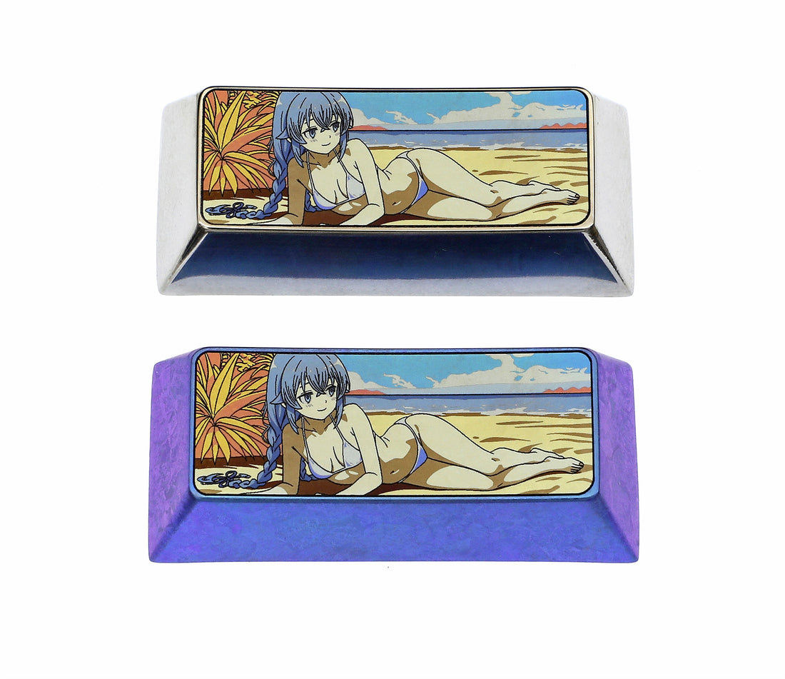 Mushoku Tensei Jobless Reincarnation, Roxy 2.25U titanium alloy personalized keycaps, anime and game character art carved keycaps
