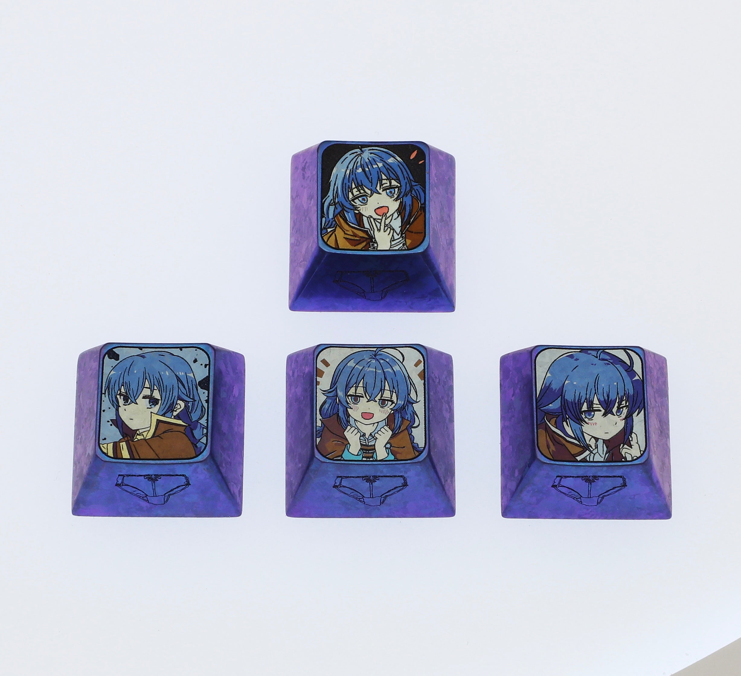 Mushoku Tensei，Roxy， Titanium alloy directional key combination set, metal personalized keycaps