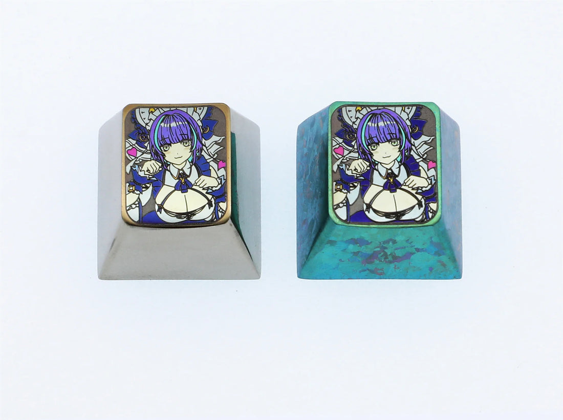 Azur Lane， Colored titanium alloy carved keycaps, mechanical keyboard decorative keycaps