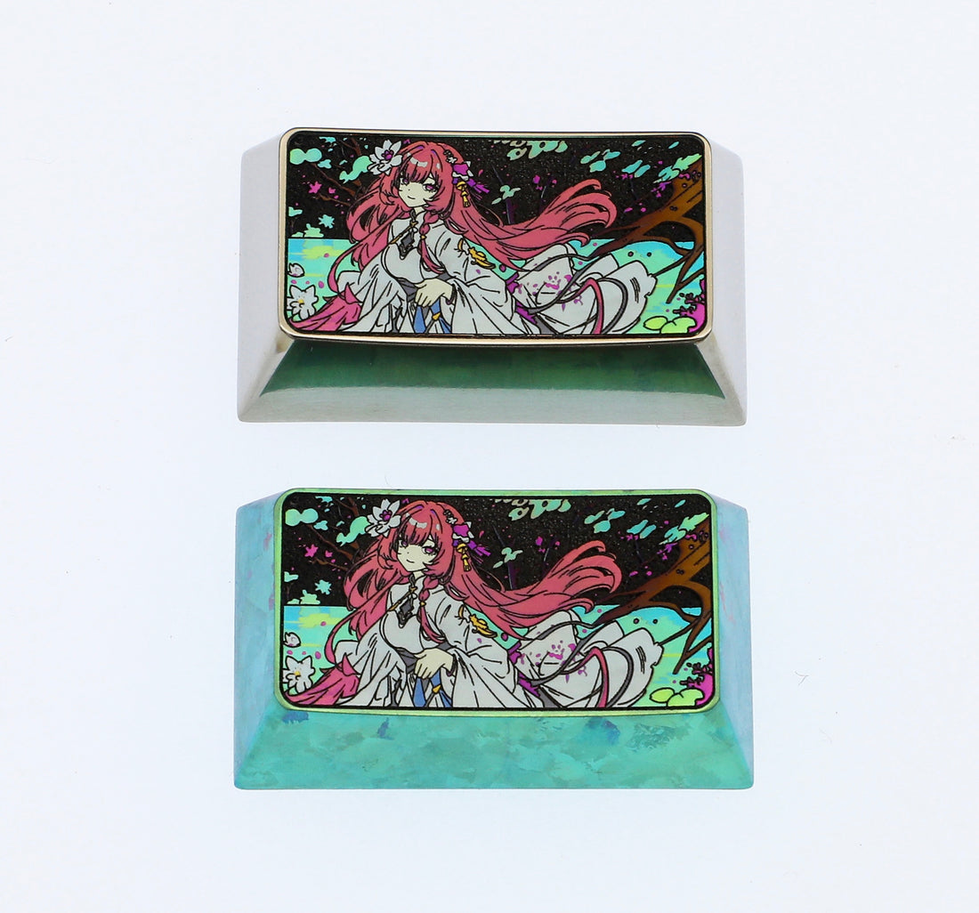 Honkai Impact 3, Elysia, 1.75U titanium alloy personalized keycaps, gaming keycaps
