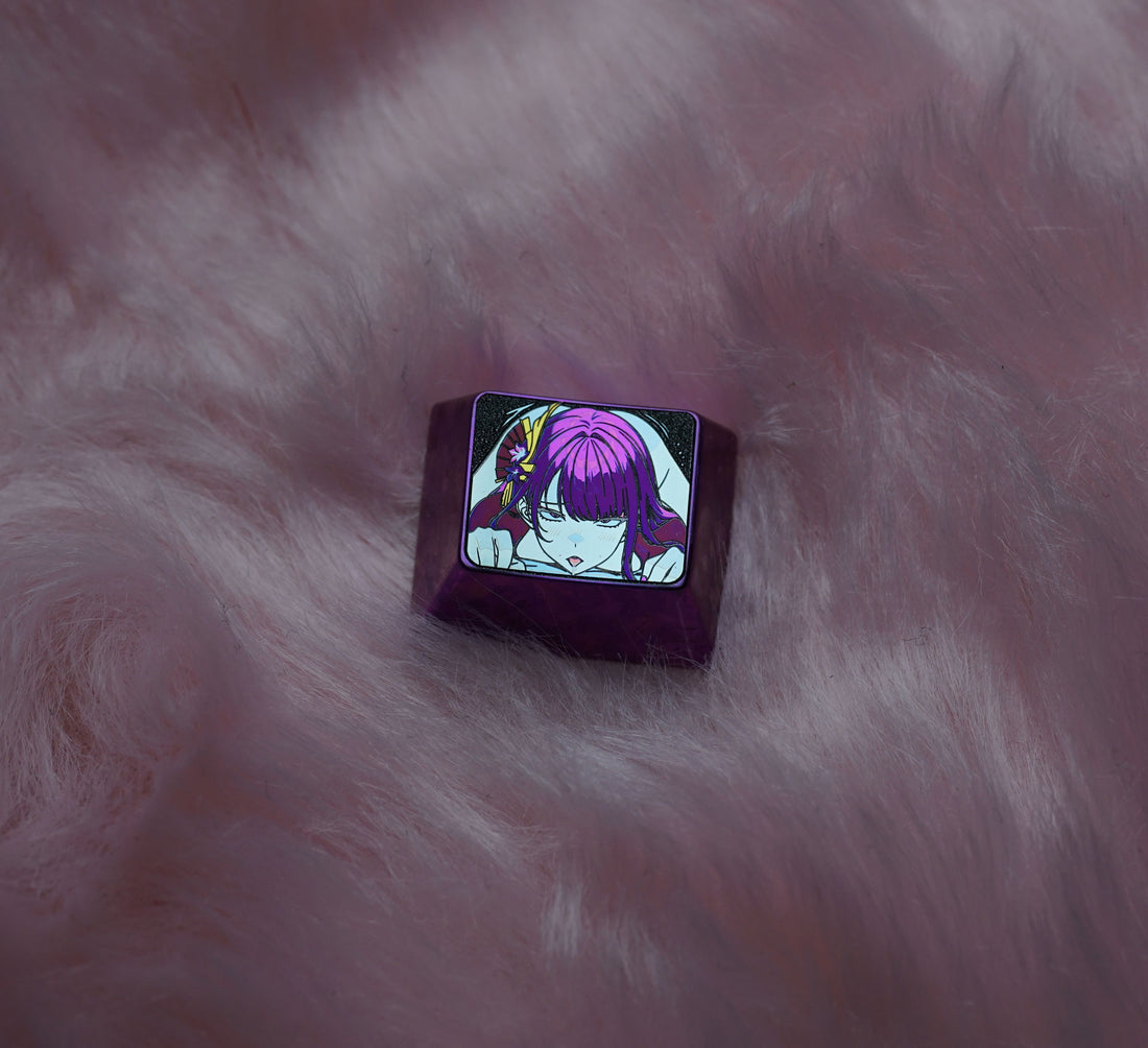 Raiden Shogun 1.25U titanium alloy personalized keycaps, metal keycaps, mechanical keyboard decorative keycaps