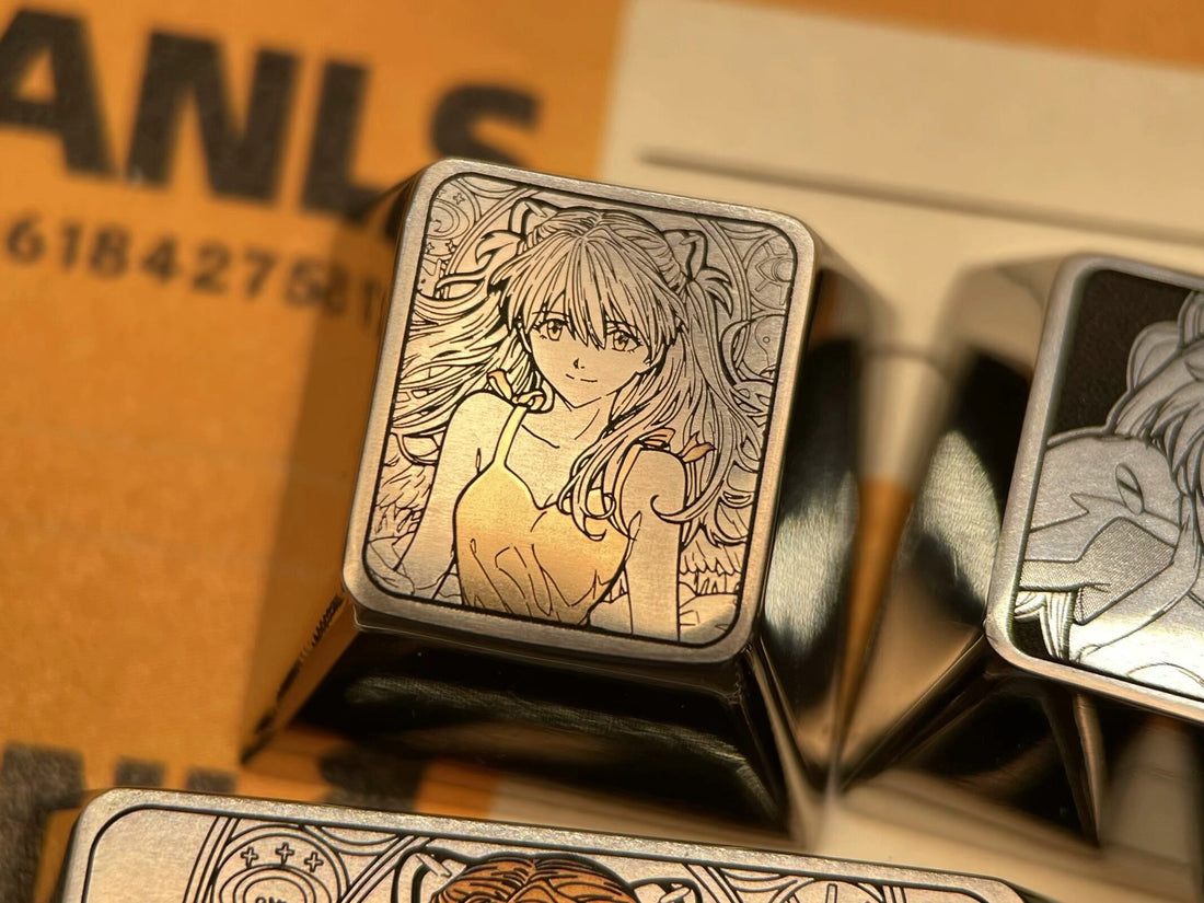 【 EVA 】 Asuka 1U titanium alloy keycap, height optional, personalized keycap, decorative keycap