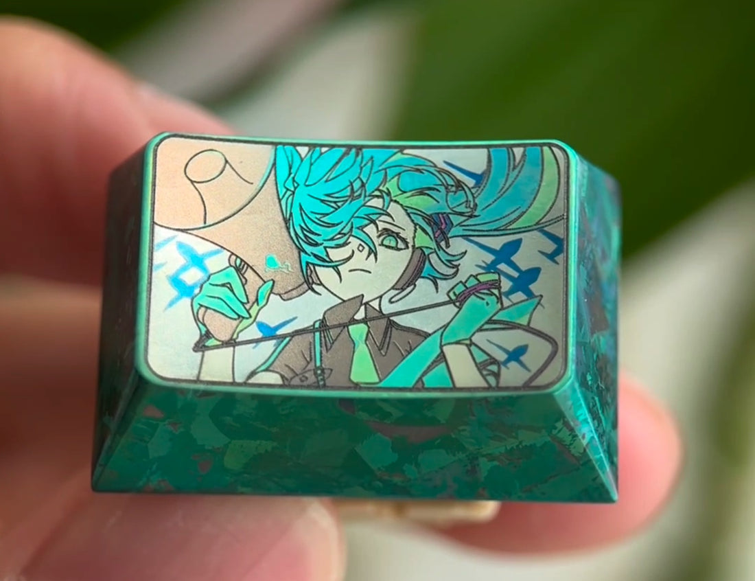 Love War Hatsune Miku 1.5U Color Titanium Alloy Personalized Keycap