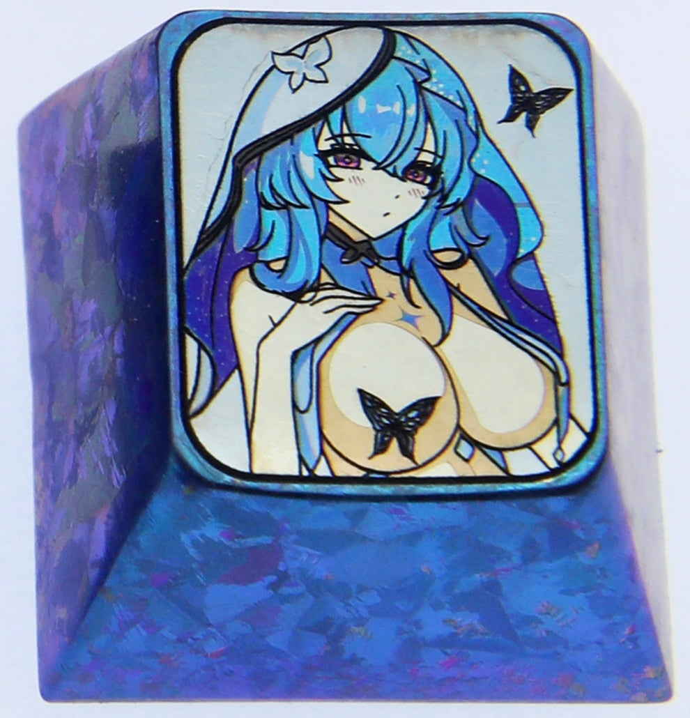 Wuthering Waves,The Shorekeeper, Two 1U titanium alloy personalized keycaps, anime game keycaps
