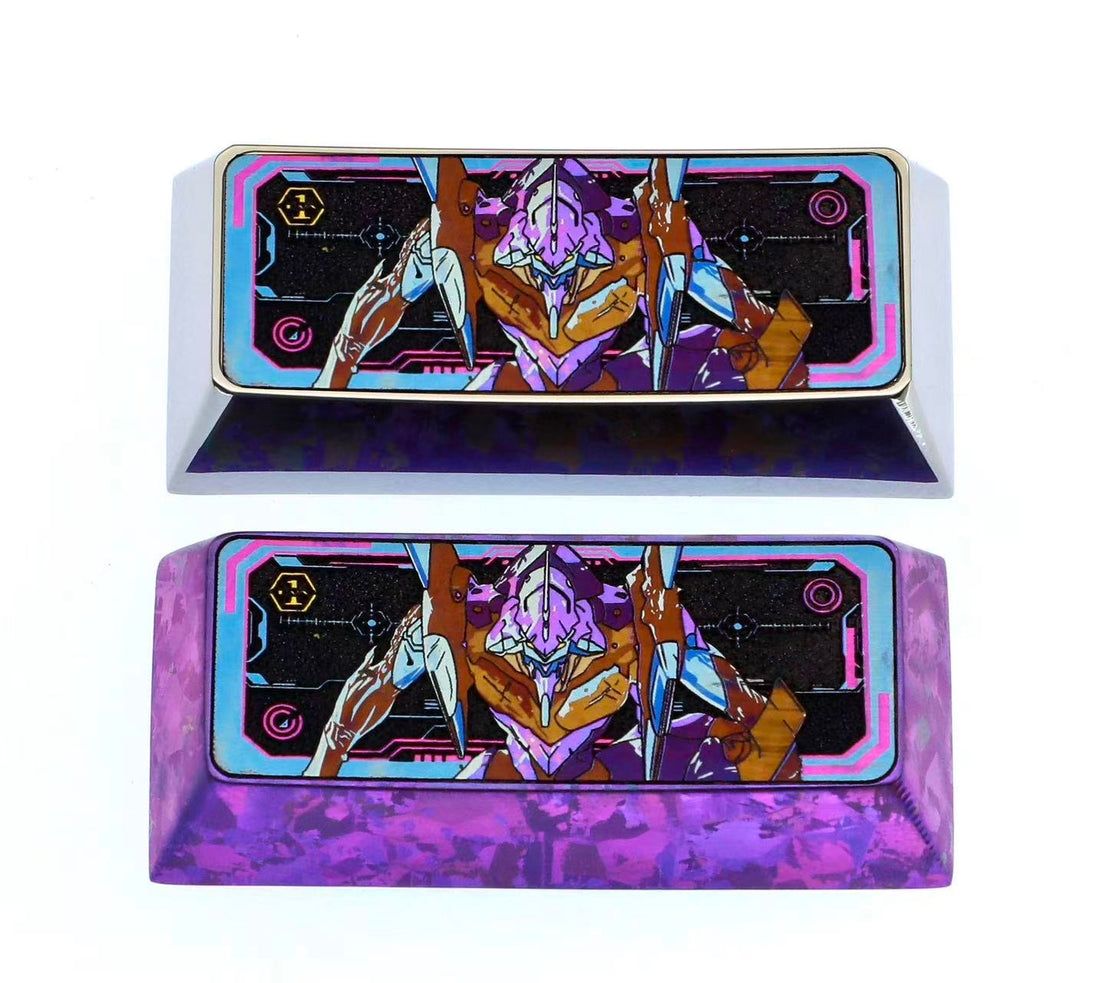 EVA, EVANGELION-01, 2.25U titanium alloy, personalized keycaps, cultural and creative keycaps for anime and gaming peripherals