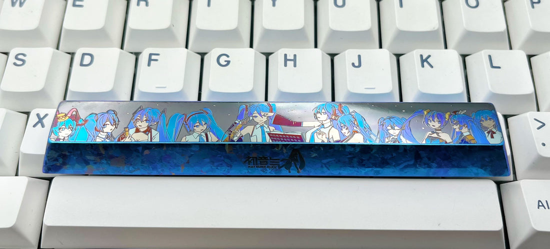 Hatsune Miku, 6.25U/7U space bar titanium alloy personalized key cap, animation game metal carving culture creative key cap