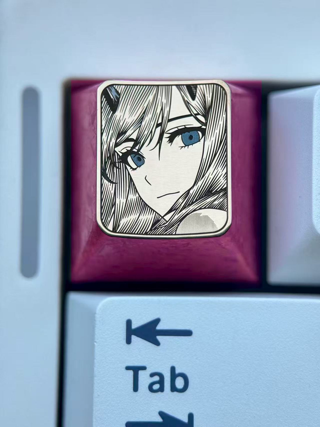 DARLING in the FRANXX 02. Titanium alloy 1U personalized keycaps, anime and game character culture creative metal carved keycaps