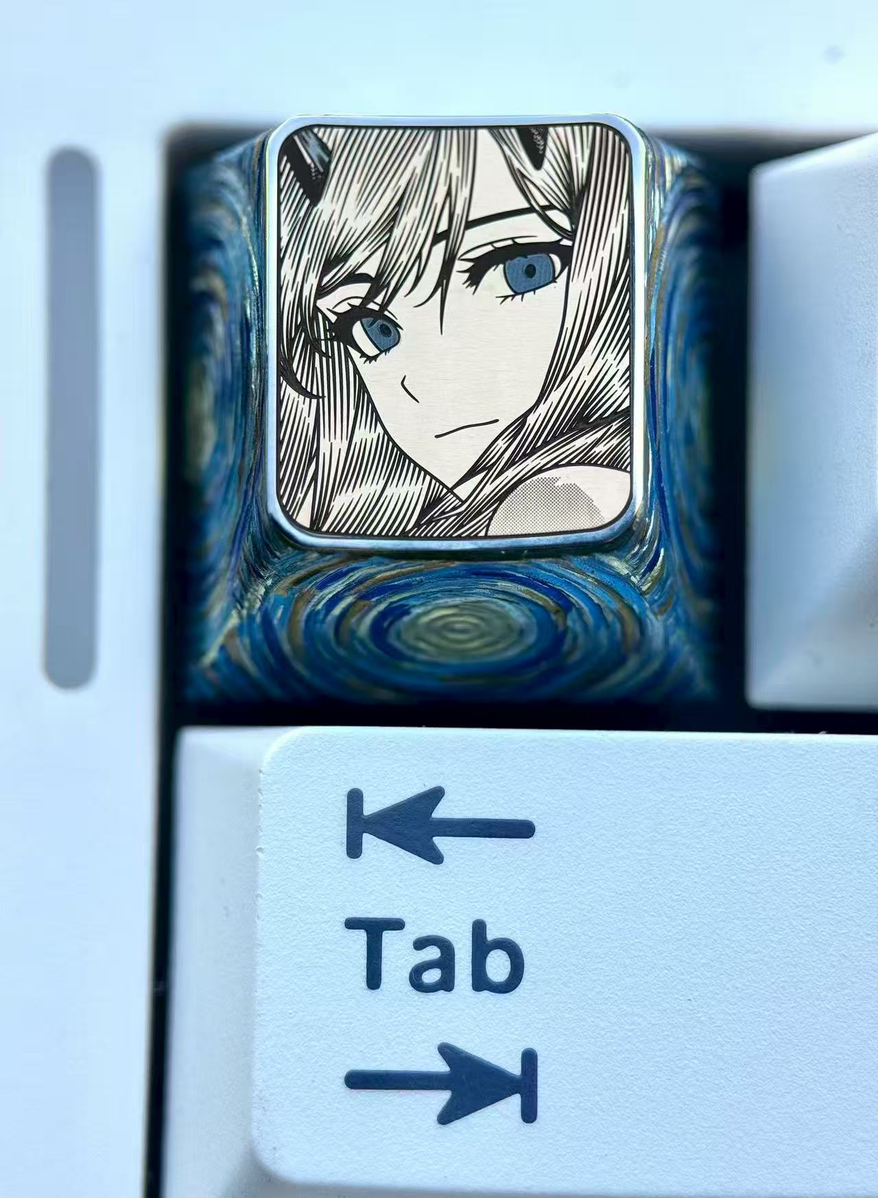 DARLING in the FRANXX 02. Titanium alloy 1U personalized keycaps, anime and game character culture creative metal carved keycaps