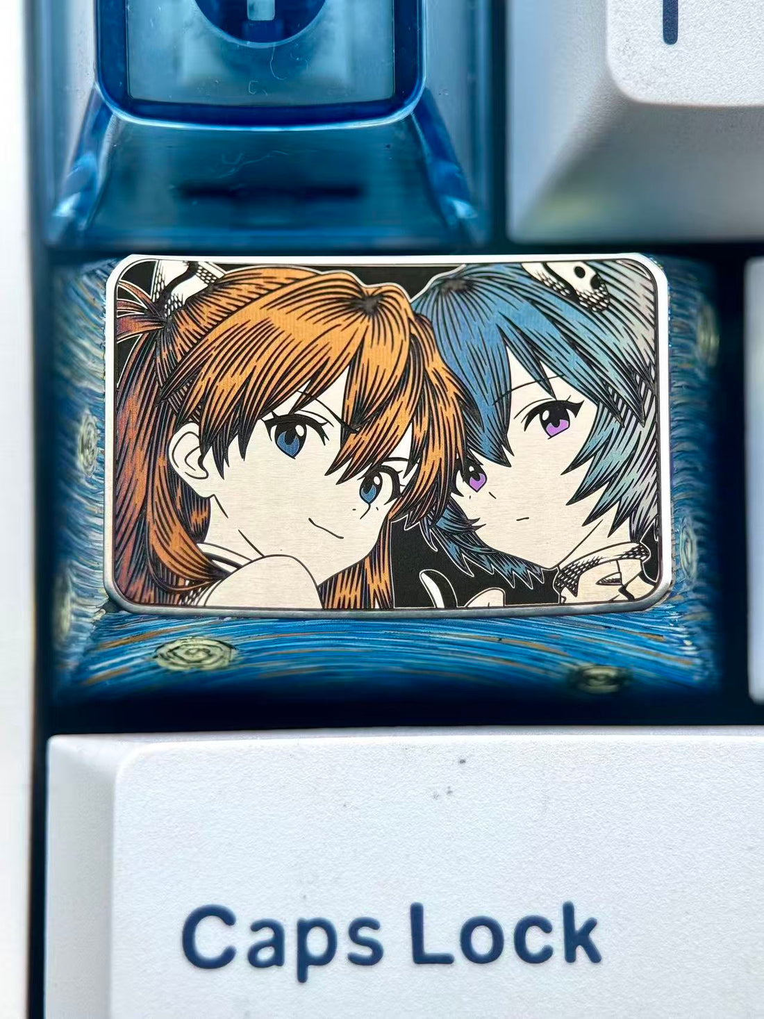 EVA, Asuka, Ayanami Rei, 1.5U titanium alloy personalized keycaps, anime and game cultural creative keycaps