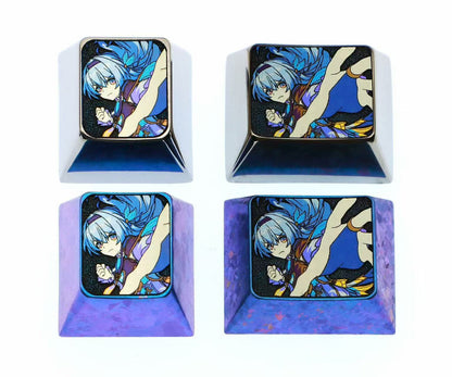 Angry Firefly, 1U/1.25U titanium alloy return key personalized keycap, anime and game character metal carving creative keycap