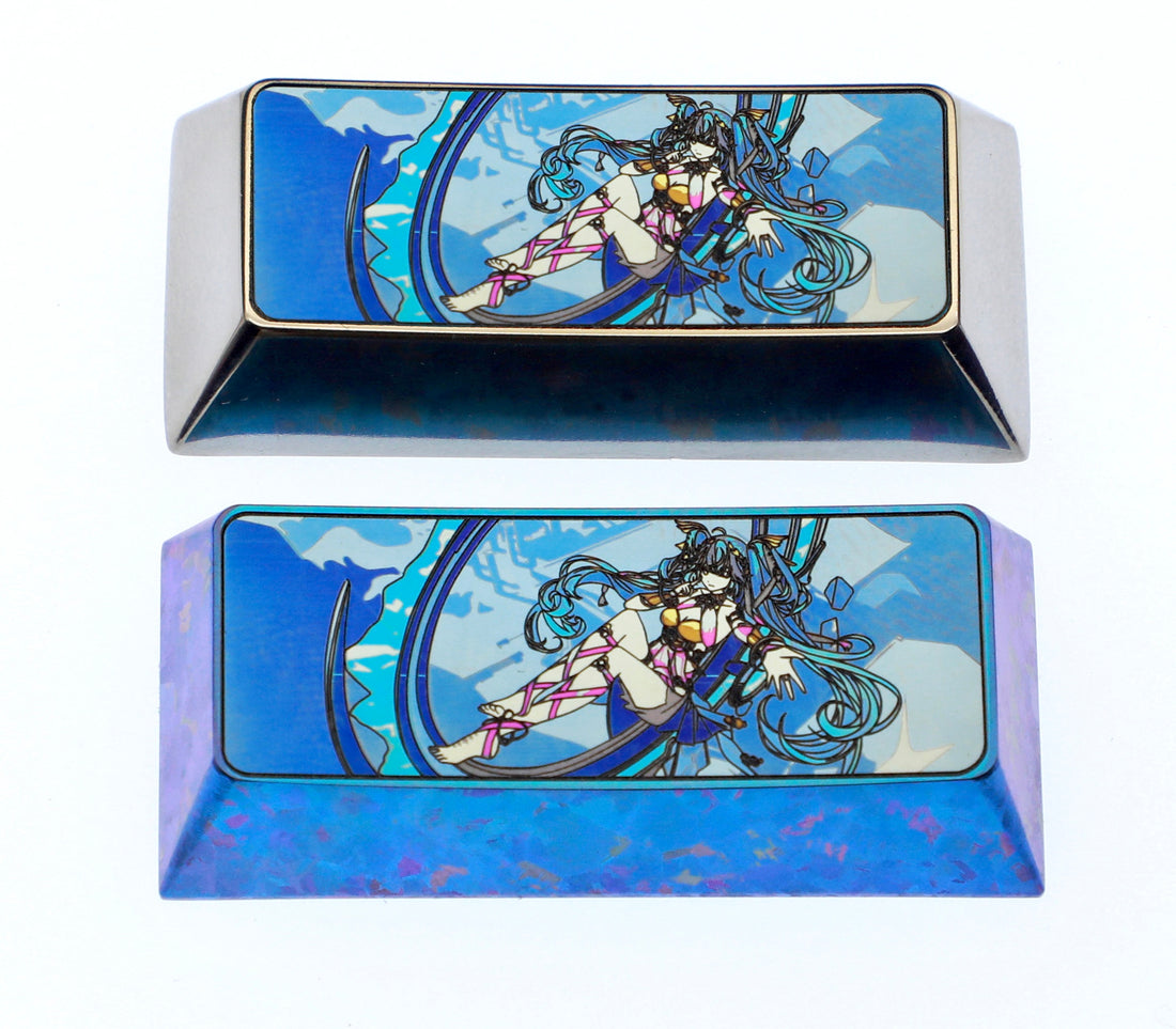 Wuthering Waves, IUNO, 2.25U titanium alloy personalized keycaps, decorative keycaps for anime, gaming, cultural and creative peripheral products