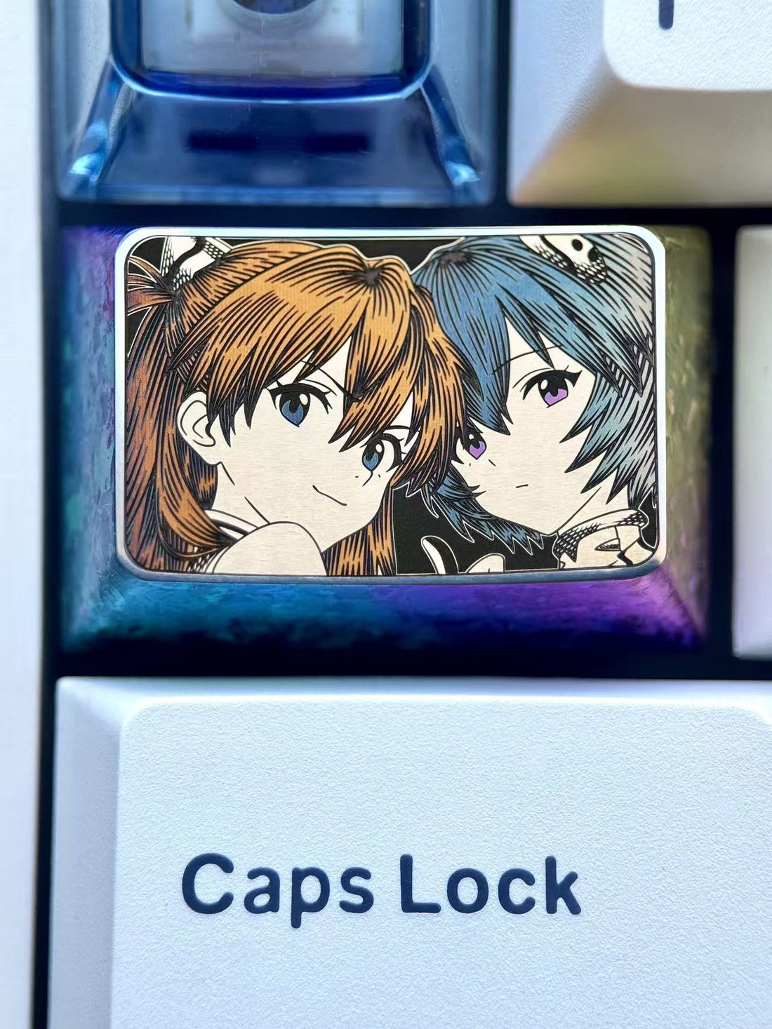 EVA, Asuka, Ayanami Rei, 1.5U titanium alloy personalized keycaps, anime and game cultural creative keycaps