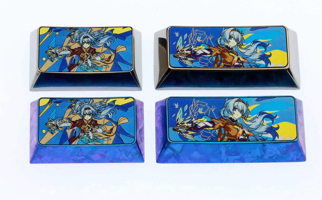 Firefly 1.75/2.25U Color Titanium Keycaps, Anime Game Personalized Keycaps Metal Carving Art Keycaps